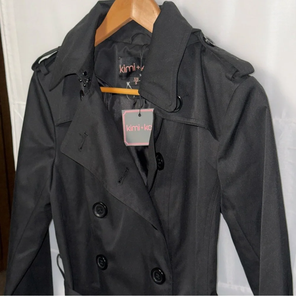 Kimi + Kai Women's Adley Water Resistant Hooded Trench Coat SMALL  NWT - Picture 3 of 13